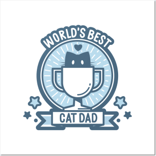 World's Best Cat Dad Posters and Art